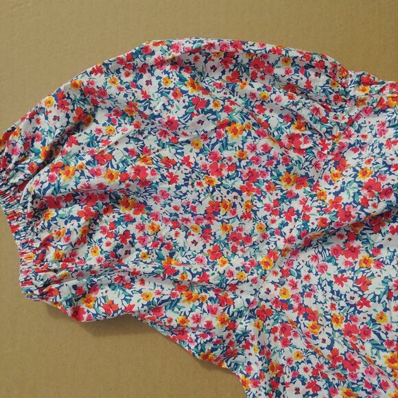 Old Navy Floral Print Puff Sleeve Dress - Multicolor - Picture 9 of 12